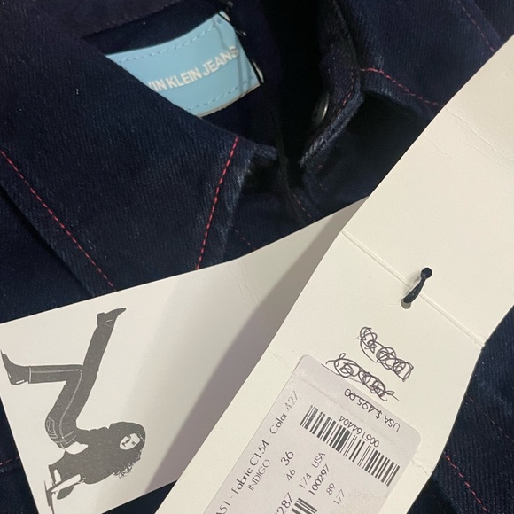Calvin Klein Denim Shirt Jacket Sz 36/M - Picture 9 of 10